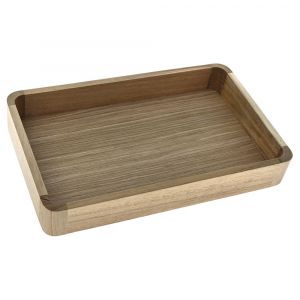 WOODEN RECTANGLE TRAY 33x20x4.5CM