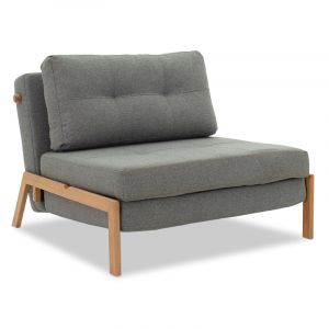 Разтегателно кресло Fancy сив текстил 96x92x70cm