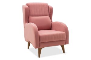 Розово плюшено кресло Farry 74x88x98cm