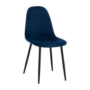 Стол Leonardo син с черни крака HM00100.08 43x54x88 cm.