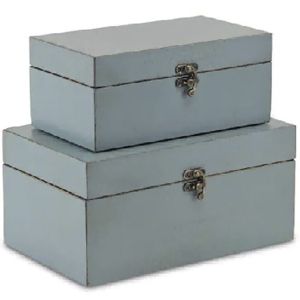 BLUE STORAGE BOX L:26X16X12.5CM S: 21.5X13X9.5CM