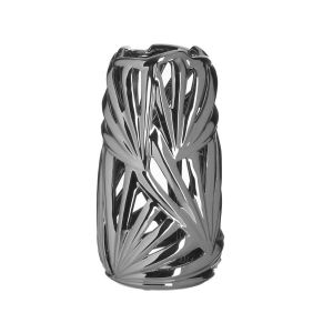 Керамична ваза сребърна φ13χ24