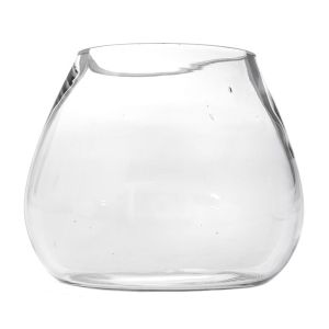 GLASS ROUND VASE D 17X15 CM