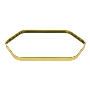 GOLD METAL TRAY 33X22 CM WITH MIRROR TOP