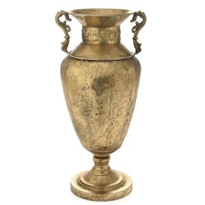Златна метална ваза 21,5х21,5х47см