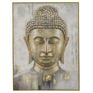 OIL PAINTING OF BUDDHA 92X122 CM WITH GOLDEN FRAME