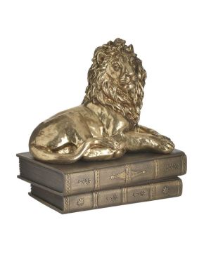 Декоративна фигура лъв на книги 20х14х21