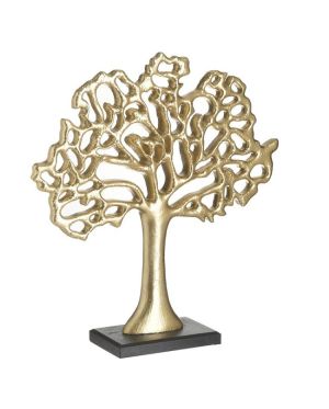 Декоративна фигура дърво златно/черно 30x8x33