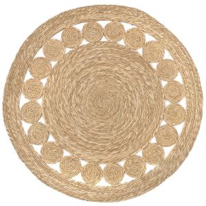 ROUND SEAGRASS FLOOR MAT D 100 CM NATURAL COLOR