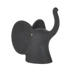 Фигура черен слон керамика 14x8x15