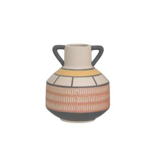 Керамична ваза многоцветна φ13x15