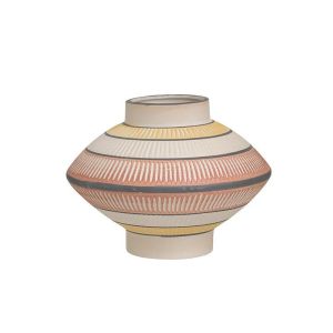 Керамична ваза многоцветна φ21x15