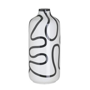 Керамична ваза бяла/черна φ13χ30