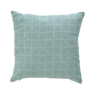 Декоративна възглавница на ивици светло синьо/зелено/бяло 40X40