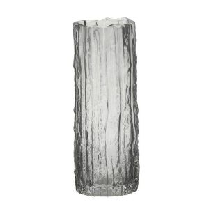 Стъклена ваза сива φ10χ25