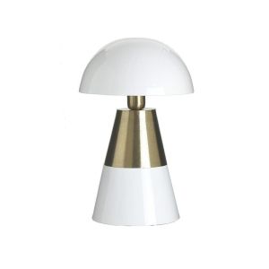 Метална нощна лампа бяло/златисто φ26x40