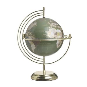 METAL/PVC GLOBE DARK GREEN/GOLDEN Φ24X38