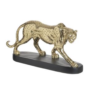 Фигура леопард златен/черен 27х8х15