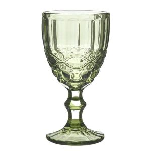 Стъклени чаши за вино 6бр зелени Φ9Χ17