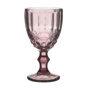 Стъклени чаши за вино 6бр лилави Φ9Χ17