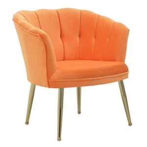 Кадифено кресло оранжево 78х70х81/44