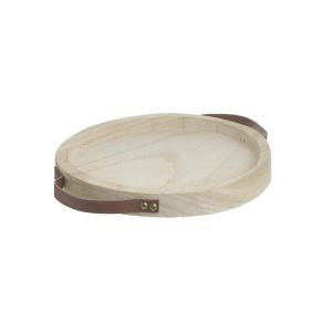 WOODEN TRAY NATURAL Φ27X3