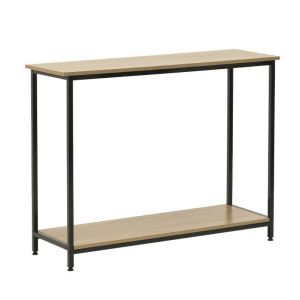 WOODEN/METAL CONSOLE TABLE NATURAL/BLACK 106X35X81
