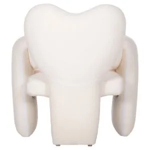 Кресло HARTT бяло букле 84x74x87Hcм HM9777.05