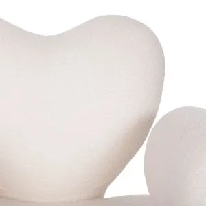 Кресло HARTT бяло букле 84x74x87Hcм HM9777.05