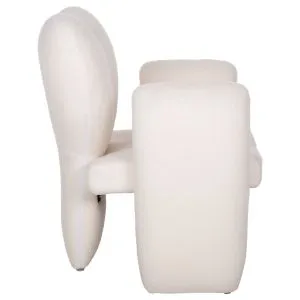 Кресло HARTT бяло букле 84x74x87Hcм HM9777.05