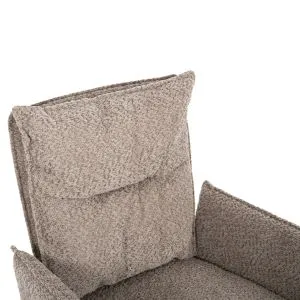 Трапезно кресло Zorin бежова дамаска-черна метална база 64x66x94,5hcm Hm9846,07