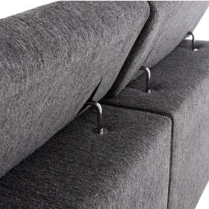 Right corner 5-seater sofa with adjustable headboard Lunaris SM3316.01R gray fabric 307X267X94V