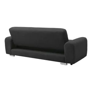 Триместен разтегателен диван Harmonious антрацит, плюшен плат, 223.5X92X81СМ