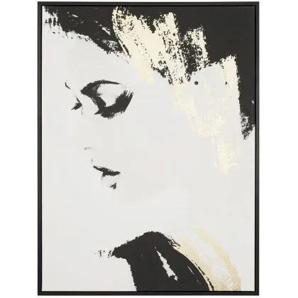 Framed painting 60x80cm female face
