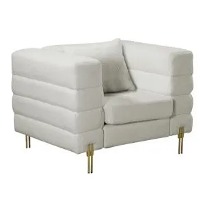 КРЕСЛО MORRIS букле White Teddy Fabric (Borg) Ε9600,11