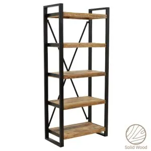 РАФТ МЕТАЛ И МАНГОВО ДЪРВО HM8188 Miles 80x40x180cm