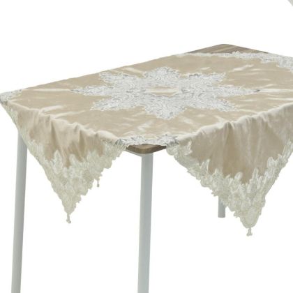 FABRIC TABLE CLOTH WHITE 110X110