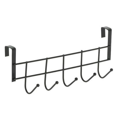 METAL 5 SEAT DOOR HANGER BLACK 24X10X9