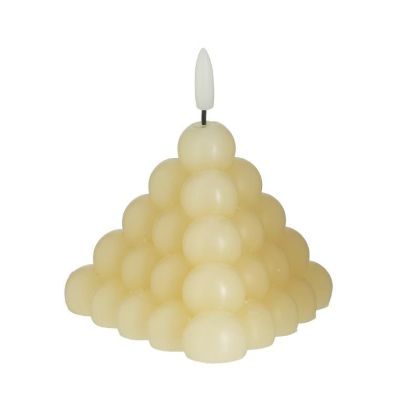 PARAFFIN LED CANDLE CREAM (NOT INCLUDED BATTERIES) 12X11X9