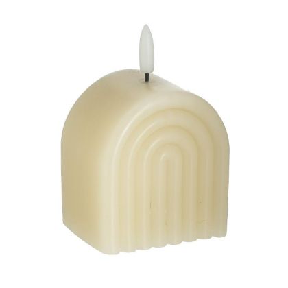 PARAFFIN LED CANDLE CREAM (NOT INCLUDED BATTERIES) 6X8X9