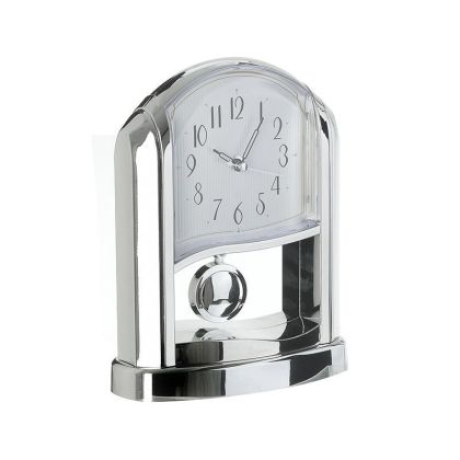 PL TABLE CLOCK SILVER (SM) 21X8X17