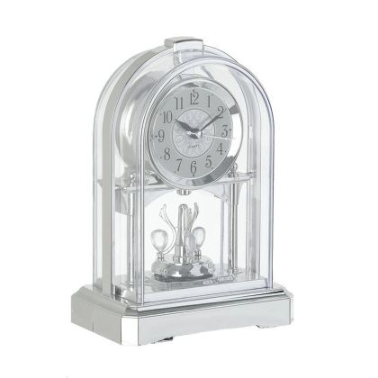 PL TABLE CLOCK SILVER (SM) 24X11X17