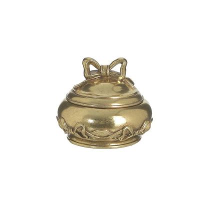RESIN JEWELLERY BOX GOLDEN Φ14X11