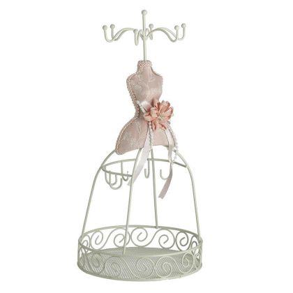 RESIN MANNEQUIN/JEWELLERY HOLDER PINK H30