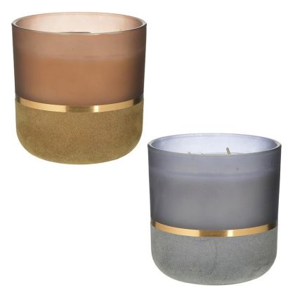 SCENTED PARAFFIN CANDLE IN GLASS JAR 2 SCENTS 360gr Φ10X10