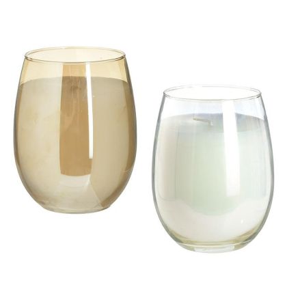 SCENTED PARAFFIN CANDLE IN GLASS JAR 2 SCENTS 440gr Φ10X10