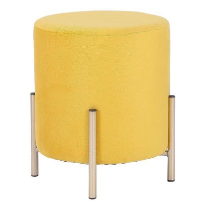 VELVET/METAL STOOL YELLOW/GOLDEN Φ28Χ32