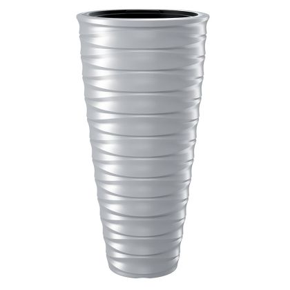 WHITE PLASTIC PLANTER FREZE D 38Χ77 CM