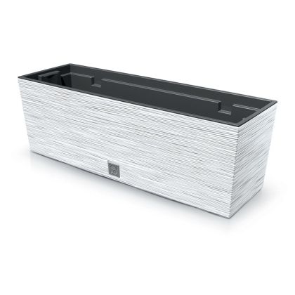 WHITE PLASTIC PLANTER FURU CASE 58X18X20 CM