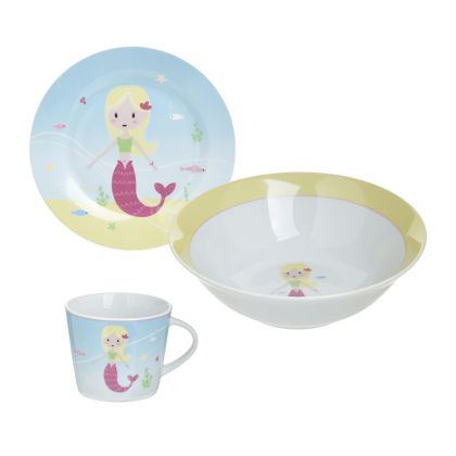 Детски порцеланов комплект от 3 части MERMAID 19CM/15CM/240CC